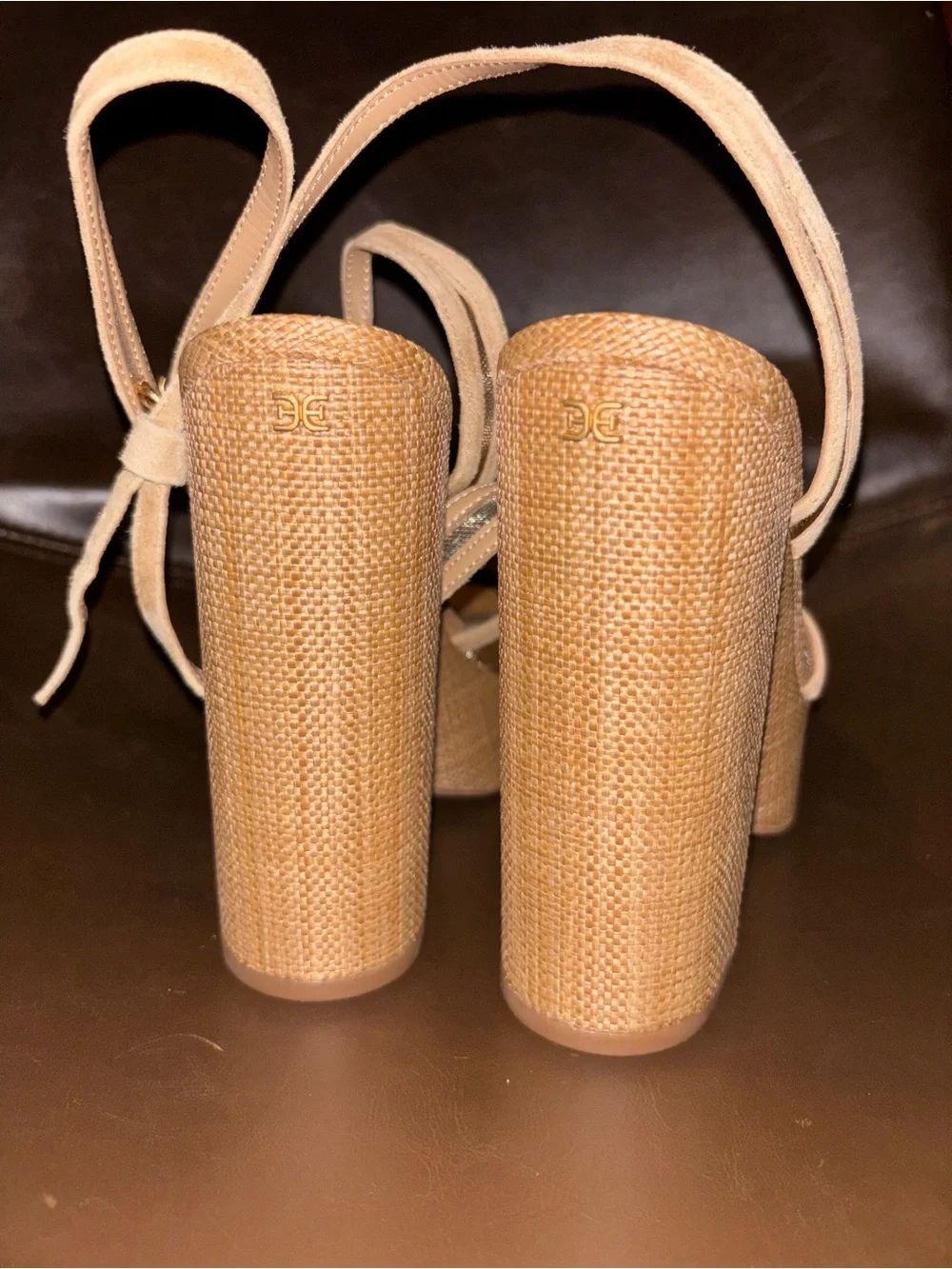 Sam Edelman Natural Woven Platform Sandals